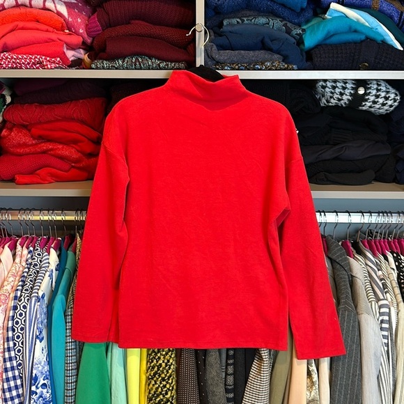 A New Day red mock neck long sleeve top size S - Picture 1 of 3